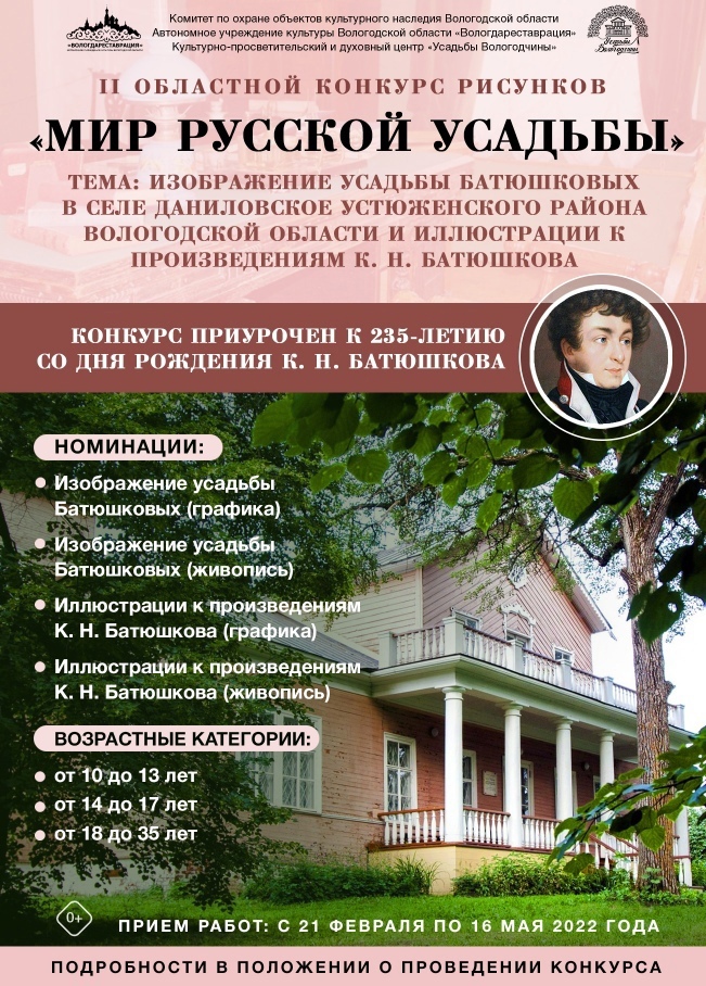 II областной конкурс рисунков «Мир русской усадьбы»